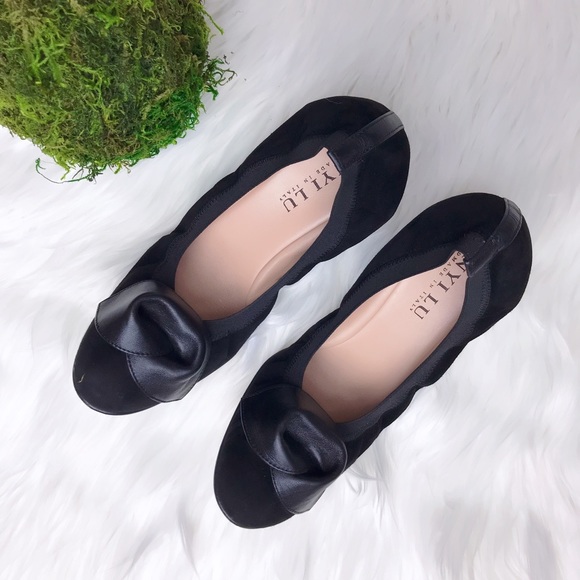 ANYI LU Rose Wedges Pump Black Suede - Picture 3 of 7